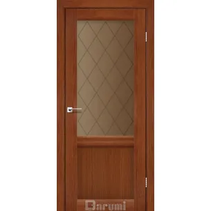 Міжкімнатні двері Galant  GL-01 Горіх роял скло бронза Darumi