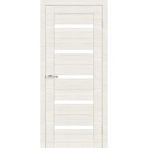 Межкомнатная дверь Cortex Deco 07 Дуб bianco line стекло сатин Омис