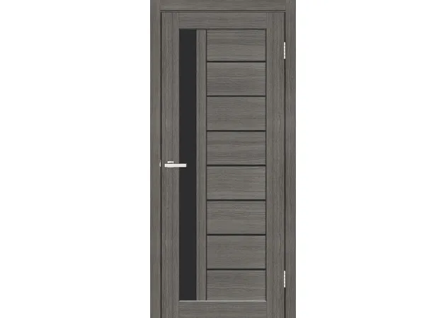 Фото 1 - Міжкімнатні двері Cortex Deco 09 Дуб ash чорне скло Оміс