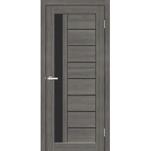 Міжкімнатні двері Cortex Deco 09 Дуб ash чорне скло Оміс