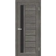 Межкомнатная дверь Cortex Deco 09 Дуб ash черное стекло Омис