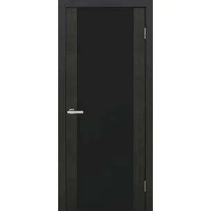 Міжкімнатні двері Cortex Gloss Дуб венге триплекс чорний Оміс