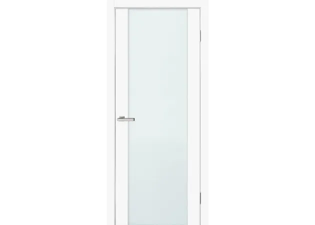 Фото 1 - Міжкімнатні двері Cortex Gloss Silk Білий мат триплекс молочний Оміс