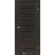 Межкомнатная дверь Neapol Дуб саксонское черное стекло Leador
