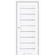 Межкомнатная дверь Neapol Белый мат стекло бронза Leador