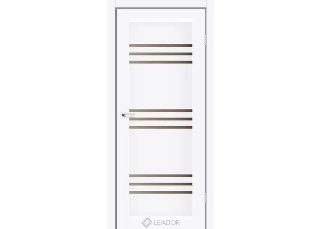 Фото 1 - Міжкімнатні двері Sovana Білий мат скло бронза Leador