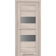 Межкомнатная дверь Canneli Монблан стекло графит Leador