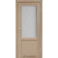 Міжкімнатні двері Laura LR-01 Мокко скло сатин Leador