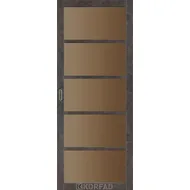 Межкомнатная дверь Bella BL-02 Лофт бетон стекло бронза Korfad