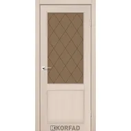 Межкомнатная дверь Classico CL-02 Дуб беленое стекло бронза Korfad