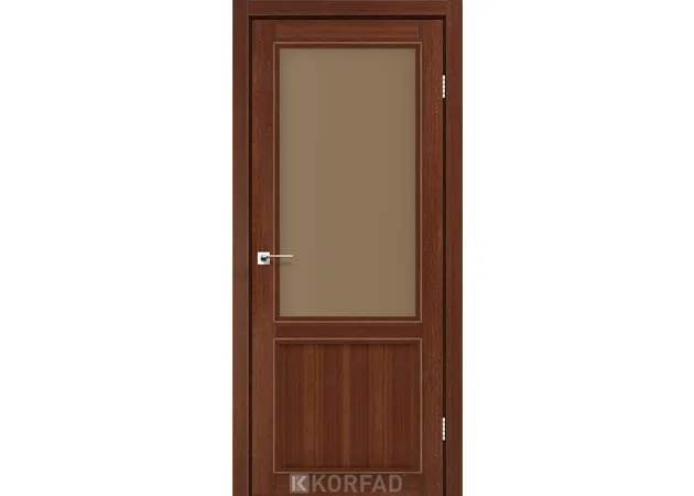 Фото 1 - Міжкімнатні двері Classico CL-02 Горіх скло бронза Korfad