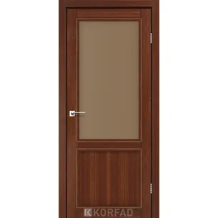 Міжкімнатні двері Classico CL-02 Горіх скло бронза Korfad