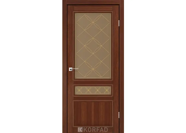 Фото 1 - Міжкімнатні двері Classico CL-05 Горіх скло бронза Korfad