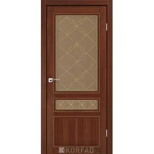 Міжкімнатні двері Classico CL-05 Горіх скло бронза Korfad