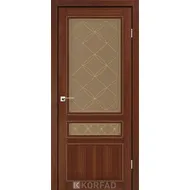 Межкомнатная дверь Classico CL-05 Орех стекло бронза Korfad