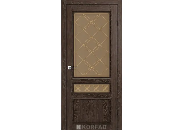 Фото 1 - Міжкімнатні двері Classico CL-05 Дуб марсала скло бронза  Korfad