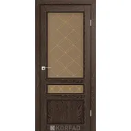 Межкомнатная дверь Classico CL-05 Дуб марсала стекло бронза Korfad