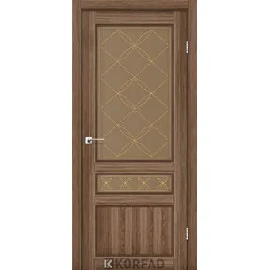 Міжкімнатні двері Classico CL-05 Дуб грей скло бронза Korfad