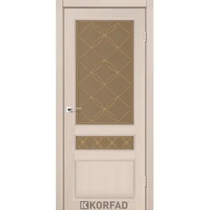 Міжкімнатні двері Classico CL-05 Дуб білений скло бронза  Korfad