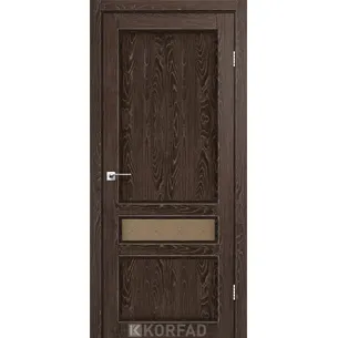 Міжкімнатні двері Classico CL-07 Дуб марсала скло бронза Korfad