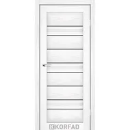 Межкомнатная дверь Florence FL-02 Белая лиственница стекло сатин Korfad