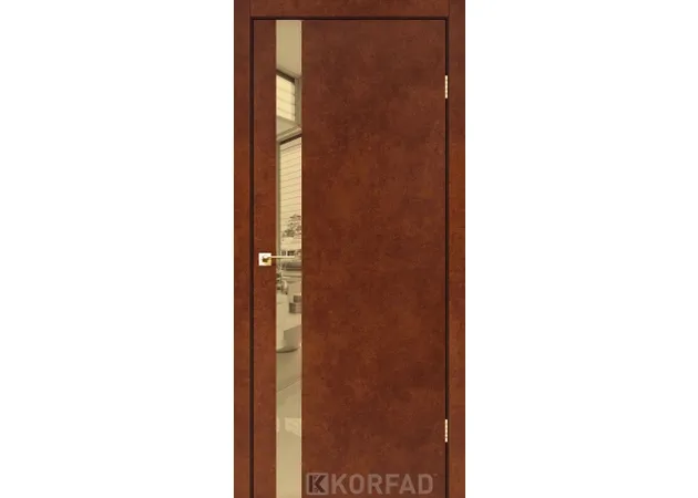 Фото 1 - Міжкімнатні двері Glass Loft Plato GLP-02 Сталь кортен Korfad