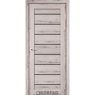 Межкомнатная дверь Piano Deluxe PND-01 Дуб нордик черное стекло Korfad