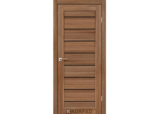 Фото 1 - Міжкімнатні двері Piano Deluxe PND-01 Дуб браш чорне скло Korfad