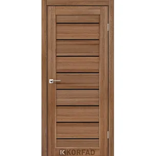 Міжкімнатні двері Piano Deluxe PND-01 Дуб браш чорне скло Korfad