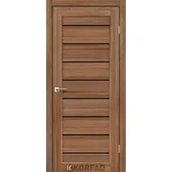 Межкомнатная дверь Piano Deluxe PND-01 Дуб браш черное стекло Korfad