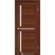 Межкомнатная дверь Scalea SC-04 Орех стекло сатин Korfad