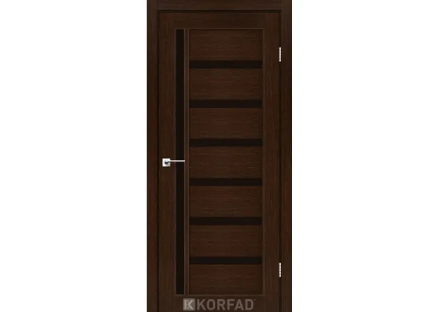 Фото 1 - Міжкімнатні двері Valentino Deluxe VLD-01 Венге чорне скло Korfad