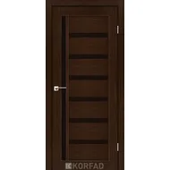 Межкомнатная дверь Valentino Deluxe VLD-01 Венге черное стекло Korfad
