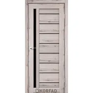 Міжкімнатні двері Venecia Deluxe VND-02 Дуб нордік чорне скло Korfad