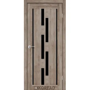 Міжкімнатні двері Venecia Deluxe VND-05 ЧС Эш-вайт чорне скло Korfad