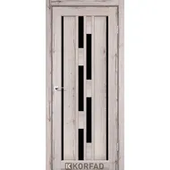 Міжкімнатні двері Venecia Deluxe VND-05 Дуб нордік чорне скло Korfad