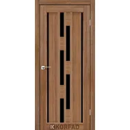 Міжкімнатні двері Venecia Deluxe VND-05 Дуб браш чорне скло Korfad
