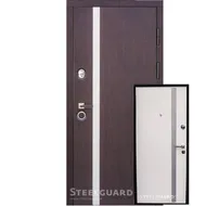 Вхідні двері Maxima AV-01 Венге темний/Білий шовк ТМ Steelguard