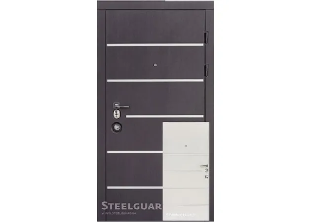 Фото 1 - Вхідні двері Forte+ AV-5 Венге темний/Білий шовк ТМ Steelguard
