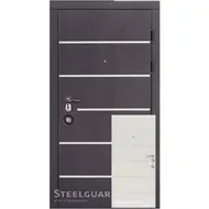 Входная дверь Forte+ AV-5 Венге темный/Белый шелк ТМ Steelguard