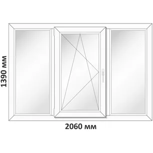 Вікно розмір 2060*1360мм