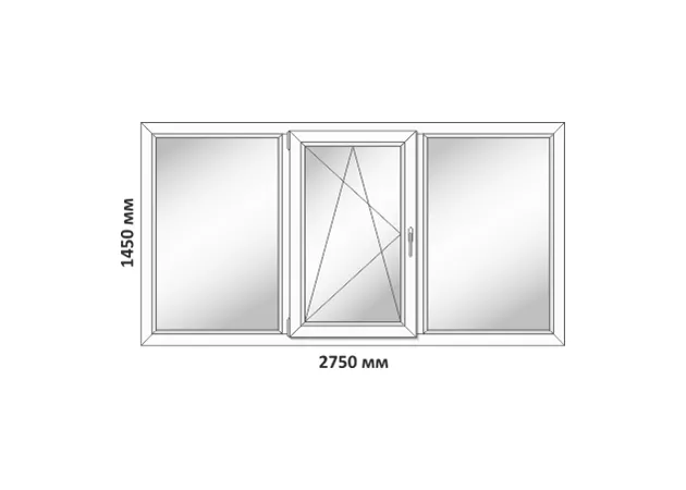 Фото 1 - Вікно розмір 2750*1450мм