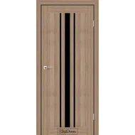 Міжкімнатні двері Арізона Вільха класична чорне скло StilDoors