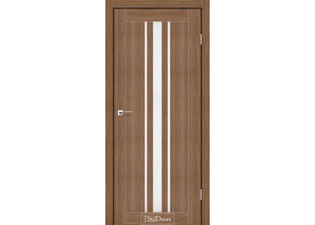 Фото 1 - Міжкімнатні двері Арізона Італійський Горіх скло сатин StilDoors