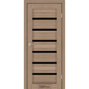 Міжкімнатні двері Флоріда Вільха класична чорне скло StilDoors