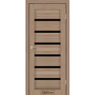 Міжкімнатні двері Флоріда Вільха класична чорне скло StilDoors