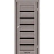 Міжкімнатні двері Флоріда Трюфель чорне скло StilDoors