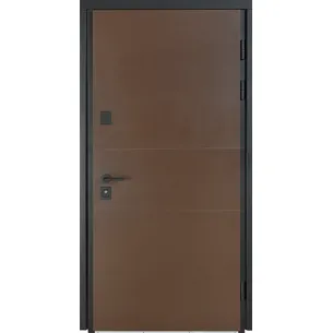 Вхідні двері COTTAGE МОДЕЛЬ 703 / 197 Metalic Wood / Вулична Бетон Бежевий ТМ Булат