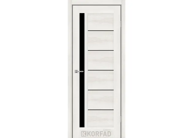 Фото 1 - Межкомнатная дверь Octavia черное стекло ясень шелковисты Korfad Express