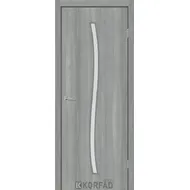 Міжкімнатні двері Corner Glass 04  ясен сталевий Korfad Express